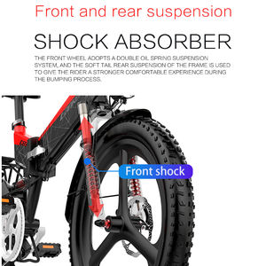 HEZZO-Vélo électrique pliable pour adulte, batterie au lithium, vitesse rapide, pneu tout-terrain, 400W, 48V, 14,5 Ah, entrepôt européen et britannique - Product Image 4