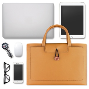 Étui pour <span class=keywords><strong>ordinateur</strong></span> portable en <span class=keywords><strong>cuir</strong></span> PU, élégant, portable, 12, 13, 14, <span class=keywords><strong>15</strong></span>, 16 <span class=keywords><strong>pouces</strong></span>, étanche, fin, pour hommes et femmes - Product Image 1