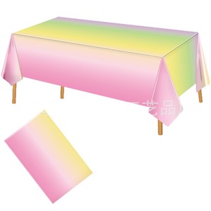 Laser Iridescent <b>Tablecloth</b> 137x274cm Disposable Waterproof for Party Venue Setup - Product Image 2