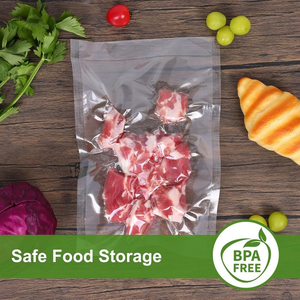 Sacs sous vide personnalisés avec logo imprimé, taille sur mesure, pour la conservation des aliments, sacs sous vide pour la congélation des fruits de mer, sacs alimentaires sous vide noirs - Product Image 5