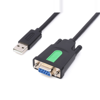 Câble série USB vers RS232 industriel, type A vers DB9 femelle, puce FT232RNL d'origine, ligne de communication de données série de 1,5 m