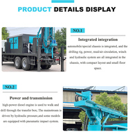 Machine de forage de puits sur camion 200m 400m 600m 800m, appareil de forage hydraulique pour puits d'eau