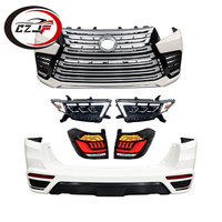 Kit carrosserie CZJF pour Toyota Highlander XU40 2012-2014 au style Lexus LX600 : pare-chocs avant, calandre, phares, pare-chocs arrière, feux arrière