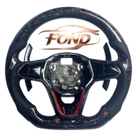 Volant personnalisé en fibre de carbone forgée rouge pour VW Golf MK8, MK5, MK6, MK7, Passat, CC, GTI, Bora et Sagitar