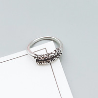 Bague d'ouverture en argent sterling 925, incantation rétro, personnalité féminine, nouvelle tendance, ornement, article cool, fille, tout assorti