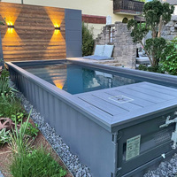 NOUVEAU Piscine de Luxe pour Enfants 8 pieds (2m) avec Mini Spa Chauffé, Jacuzzi à Eau Chaude, Cascade, Mosaïque et Débordement en Fibre de Verre
