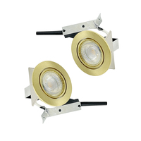Éclairage intérieur, boîtier de downlight GU10, downlight encastré LED 7W, rond pour couloir, downlight LED encastré rond en aluminium doré