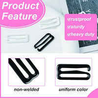 Clips Metálicos para Trajes de Baño, Anillos y Deslizadores para Tirantes de Sujetador, para Tops de Traje de Baño y Lencería