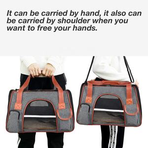 กระเป๋าใส่สัตว์เลี้ยงตาข่ายผ้าอ๊อกฟอร์ด,กรงสัตว์ขนาดเล็กกระเป๋าขนส่งกระเป๋าใส่สัตว์เลี้ยงสำหรับเดินทางแมวสุนัข - Product Image 5
