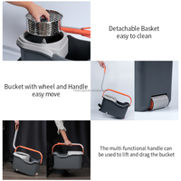 Juego de Mopa Giratoria Holamopa Easy Spinning para Limpieza de Pisos, Mopa de Microfibra con Pedal Giratorio para el Hogar