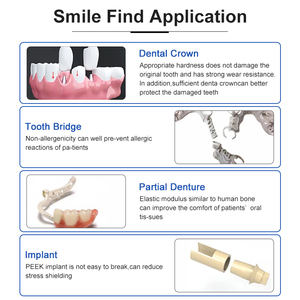 Smile Find Oral Therapy Cad Cam System <span class=keywords><strong>Prothèse</strong></span> Clear Pink Pmma Disc pour les modèles de restaurations temporaires - Product Image 6
