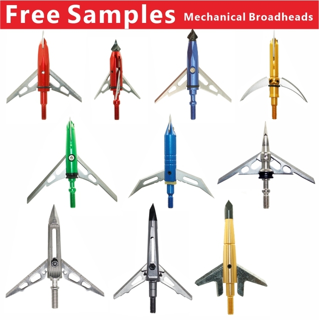 Extendable Front Opening Stainless Steel Mechanical Broadhead Arrowhead Large Cutting Diameter for Compound Bow Hunting Wild