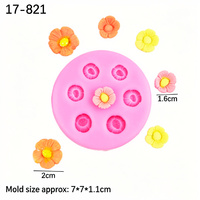 Moules en silicone à fleurs assorties, moules à fleurs de prunier, pêche et cerisier pour la décoration de gâteaux DIY, outils de pâtisserie