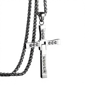Collar de Cadena de Bambú Cruzado Estilo Speed Passion 10, Collar Unisex de Acero Inoxidable, Estilo Hip Hop, de Fábrica - Product Image 6