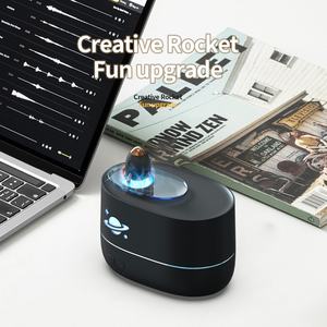 350ml Portable Rocket Shaped 7 Colors Led Flame Aromatherapy Home Cool Mist Humidifier <b>Diffuser</b> Essential Oil Aroma <b>Diffuser</b> - Product Image 2