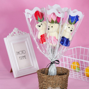 Fleur de savon en forme d'ours, cadeau pour la Fête des Mères, cadeau romantique pour la Saint-Valentin pour petite amie, <span class=keywords><strong>surprise</strong></span> de festival - Product Image 4