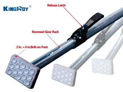 KingRoy acier 89 ''-104'' barre stabilisatrice de chargement sécuritaire barres de verrouillage de chargement barre de chargement à cliquet lourd