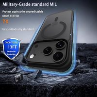 Coque de téléphone translucide mate effet givré magnétique pour iPhone 17 Pro Max, anti-traces de doigts, compatible iPhone 17