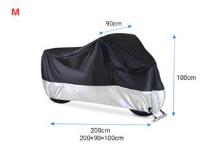 Housse de moto universelle toutes saisons imperméable de qualité, abri pour scooter pour protection solaire extérieure avec fonction anti-déchirure - Product Image 6
