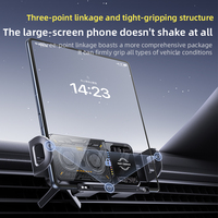 Support de téléphone de voiture pliable à écran rotatif avec recharge sans fil pour tableau de bord et fixation sur grille d'aération – Idéal pour la navigation – Cadeau promotionnel