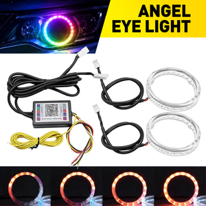 ไฟวงแหวน LED RGB 80 มม. 3 นิ้ว 2 ชิ้น สำหรับตกแต่งไฟหน้ารถยนต์ ควบคุมสีเปลี่ยนได้ผ่านแอพพลิเคชั่น - Product Image 4