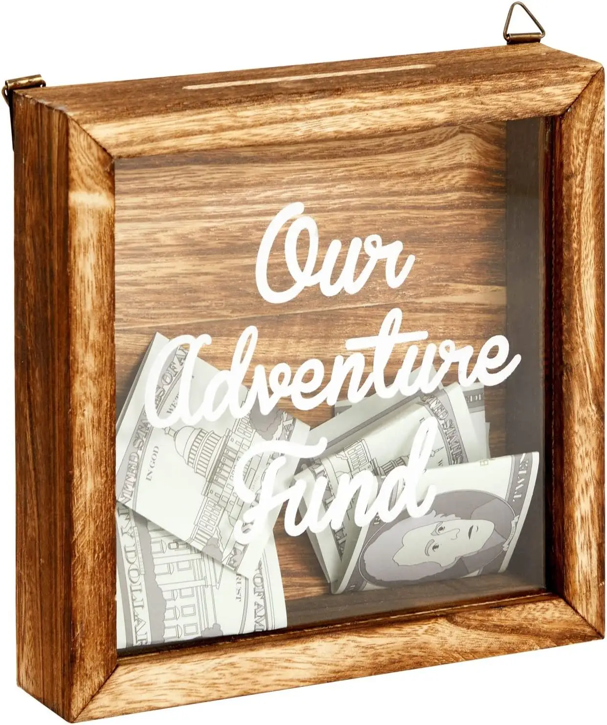 Notre fonds d'aventure Tirelire de voyage Tirelire en bois pour vacances Fun Adventure Archive Box