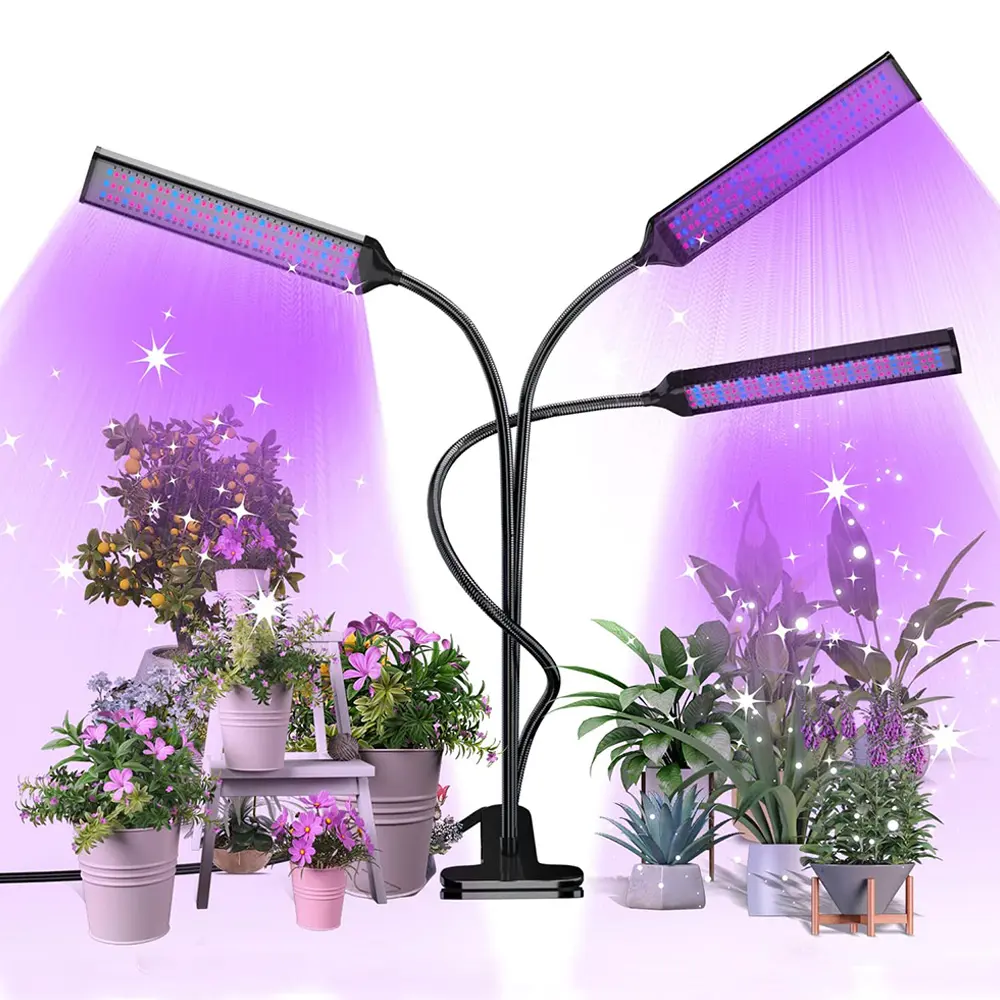 Customized 10W 20W 30W 40W LED Plant Grow Light with clamp tripod light stand full Spectrum adjustable for Indoor Plants