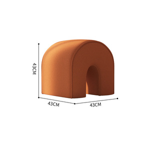 Taburete Moderno de Estilo Escandinavo, Otomana Tapizada Suave, Asiento para Cambiar Zapatos en la Entrada, Mueble para Sala de Estar - Product Image 6