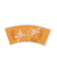 Feuilles de gobelets en papier laminé imprimé offset, imperméables, avec revêtement PE simple face, pour boissons (thé et café), personnalisables