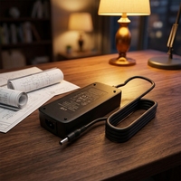 Chargeur de batterie LiFePO4 certifié 25,55V4A avec compatibilité BMS pour packs de batteries 16S, entrée 100-240V