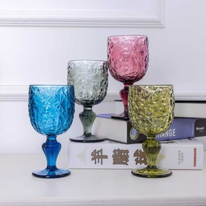 Copa de Vino de Vidrio de Color Vintage, Copa para Beber en Casa, 265 ml, Copa de Champán de Lujo Vintage para Bodas, Copa de Vino Tinto - Product Image 3