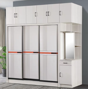Armoire Moderne Grande Capacité en Bois Massif Durable avec Penderie et Tiroirs pour la Maison, l'Hôtel ou la Villa - Product Image 2