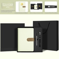 Carnet de notes personnalisé en cuir PU A5 avec logo gravé, journal intime ligné, coffret cadeau