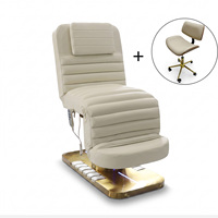 Mobilier de spa facial HICOMED : Lit de massage en acier inoxydable doré