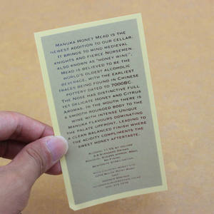 Wasserdichte Honig glase ti ketten, Markennamen bedruckte Honig flaschen etiketten, Bio lebensmittel glas Honig flaschen etiketten - Product Image 1