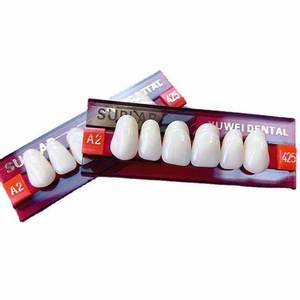 Dentiera dentale falsi denti in resina sintetica superiore inferiore in acrilico completo - Product Image 1