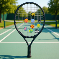 Amortisseur de vibrations personnalisé en silicone pour raquettes de tennis - Nouveau modèle souriant - Absorbeur de vibrations pour raquettes de tennis
