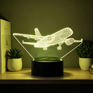 Lampe de table intelligente LED 3D moderne en forme d'avion de chasse, lumière nocturne, décoration de Noël - Product Image 5