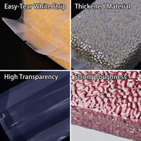 Sachet sous vide en composite PA/PE/nylon de qualité alimentaire, durable, avec soufflet latéral, thermoscellable, pour emballage de millet, haricots et céréales