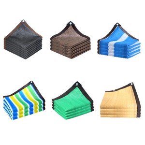 ตาข่ายบังแดดสีเบจสำหรับกลางแจ้ง ขนาด 2x2 ม. ถึง 4x5 ม. ผลิตจากไนลอนโพลีเอสเตอร์ป้องกันรังสียูวี รูปทรงสี่เหลี่ยมผืนผ้า ป้องกันแสงแดด สำหรับระเบียงและลานบ้าน - Product Image 5