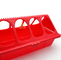 Équipement d'alimentation QianQin, mangeoire pour poussins et cailles à 28 trous, mangeoire pour poulets, longueur 50 cm