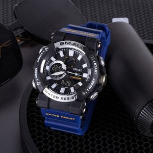 Montre analogique-numérique à double affichage SMAEL 8048 pour homme, chronographe, alarme, étanche, montre-bracelet LED, réveil, date - Product Image 6