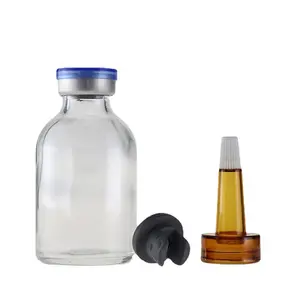 30ml claro frasco de vidro moldadas por injeção de antibiótico garrafa de vidro transparente recipiente 30ml