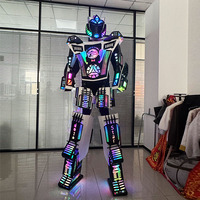 Costume de danse robot LED léger et personnalisé, costume lumineux pour les spectacles de DJ en boîte de nuit, directement de l'usine