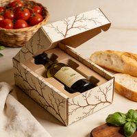Boîte d'expédition en carton rigide personnalisée pour bouteille d'huile d'olive verte, boîte cadeau de luxe pour huile d'olive avec insert personnalisé pour bouteille