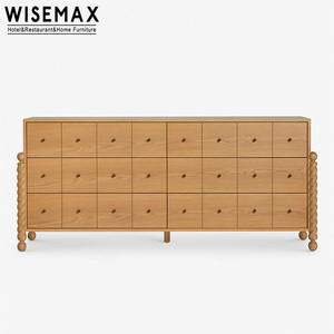 WISEMAX FURNITURE Credenza da Cucina in Legno Massello Stile Francese, Mobile Angolare con 6 Cassetti per <span class=keywords><strong>Soggiorno</strong></span>, Hotel e Villa - Product Image 5