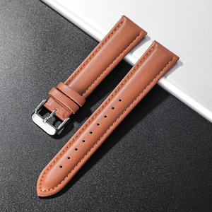 Correa de reloj inteligente de cuero cosida de gran venta, 18mm 20mm 22mm, correa de muñeca ajustable de repuesto para relojes inteligentes - Product Image 4