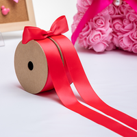 Ruban en satin rose écologique de 2 pouces et 100 yards, simple face, en polyester, idéal pour les cadeaux d'anniversaire et de Noël – Vente en gros usine
