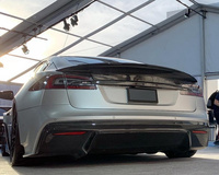 2014-2020 para Tesla Model S estilo mejorado de fibra de carbono alerón trasero parachoques alerón trasero alerón del maletero difusor Kit de carrocería