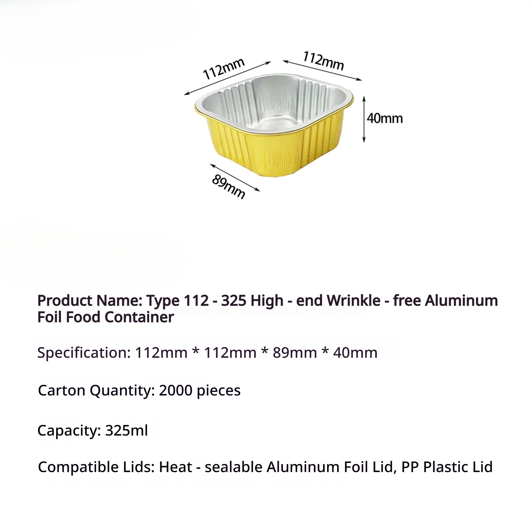 112-325ML 1 pz senza tazza